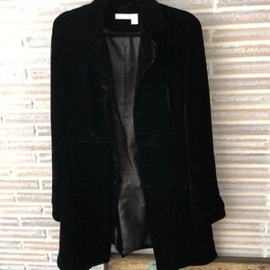 Black velvet duster